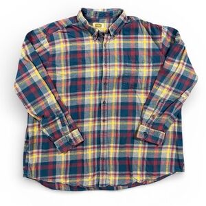 Foundry Supply Co Plaid Flannel Shirt Men’s 3XLT Tall Button Down Cotton